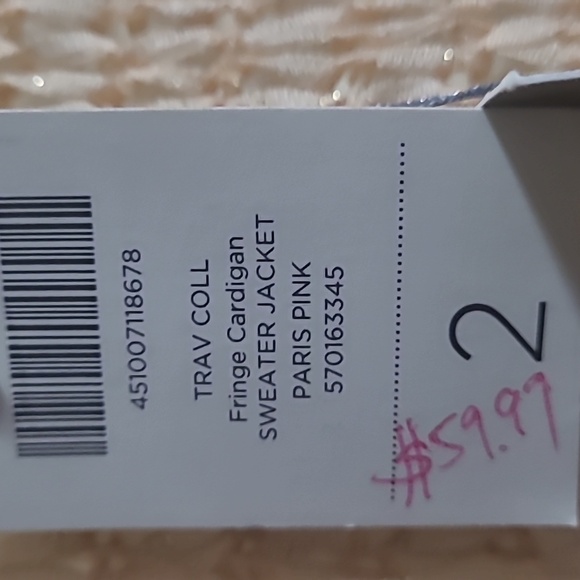 Chico's travelers sweater jacket with fringes no pockets - Picture 6 of 11